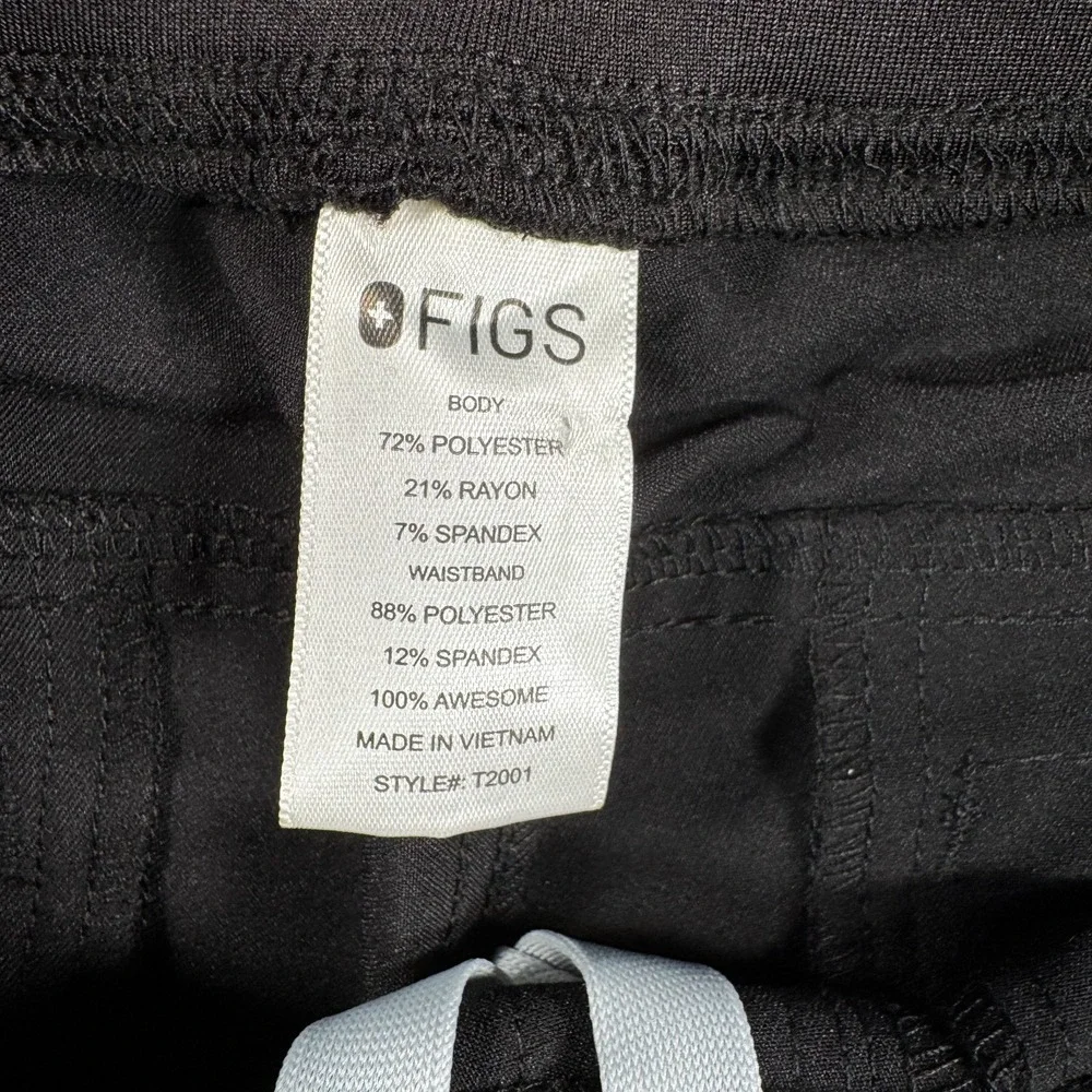 Figs Scrub Pant Mens 28x31 Black Cargo Straight Stretch Medical Uniform Nursing‎